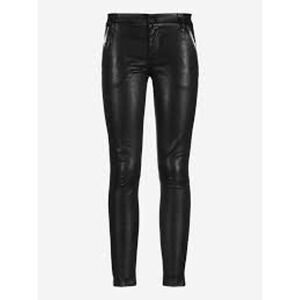 $999 Road To Awe RtA Leather Mid Rise Skinny Trousers Pants Black Women's US 6